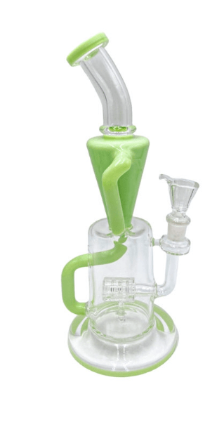 Rock Glass 12'' Recycler with 2 Arm Rig - Toker Supply