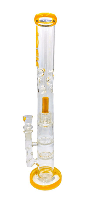 Rock Glass 20'' Showerhead to Double Honey Comb Perc - Toker Supply