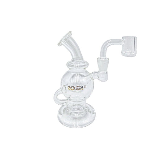 Rock Glass 5" Double Dome Recycler - Toker Supply