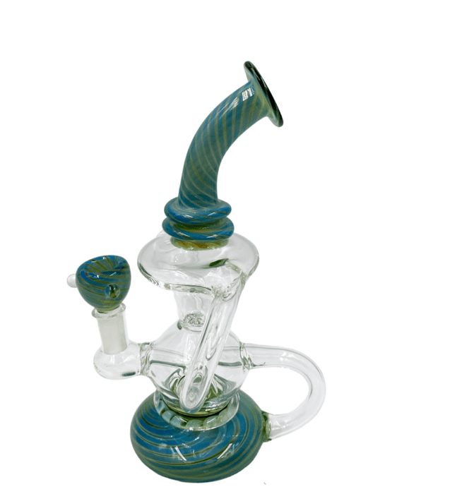 Rock Glass 8'' Wig Wag Recycler - Toker Supply