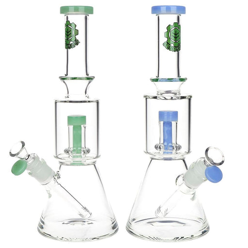 SeshGear 2-Step Glass Beaker Water Pipe - 11.75" / 14mm F / Colors Vary - Toker Supply