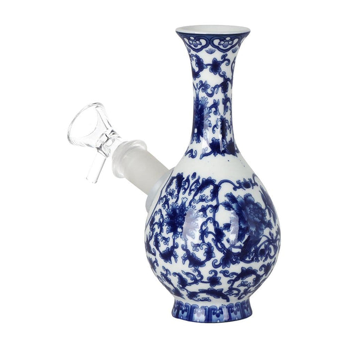SeshGear Chinese Vase Ceramic Water Pipe -  5.75" / 14mm F / Bubble Base - Toker Supply