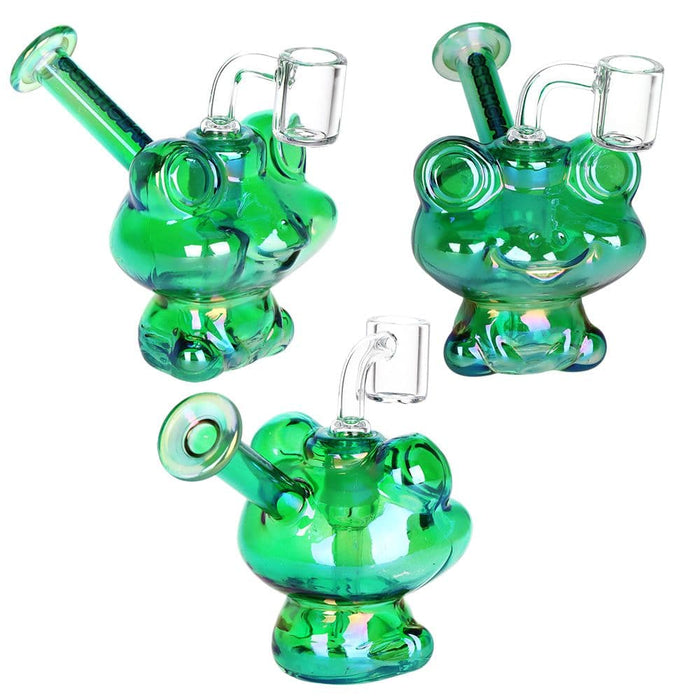 SeshGear Electro Frog Glass Dab Rig - 4.5" / 14mm F / Colors Vary - Toker Supply