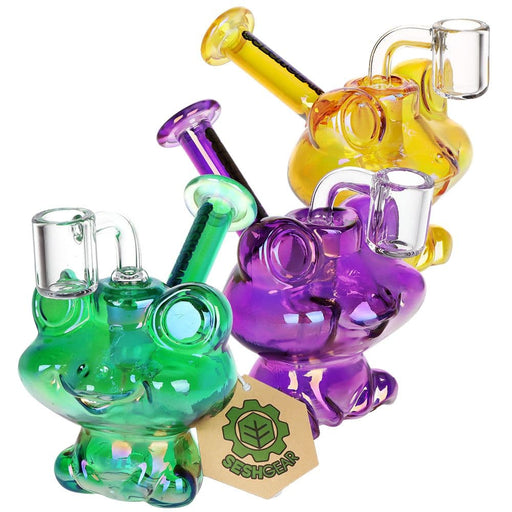 SeshGear Electro Frog Glass Dab Rig - 4.5" / 14mm F / Colors Vary - Toker Supply