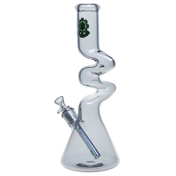 SeshGear Electro Zig Zag Beaker Glass Water Pipe - 14.75" / 14mm F / Colors Vary - Toker Supply