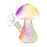 SeshGear Electroplated Mushroom Glass Bubbler - 4.75" / 14mm F - Toker Supply