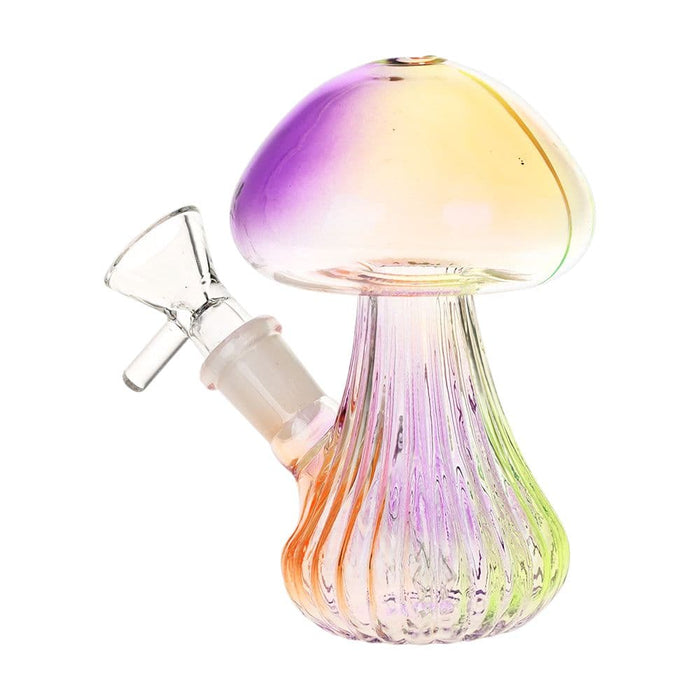SeshGear Electroplated Mushroom Glass Bubbler - 4.75" / 14mm F - Toker Supply