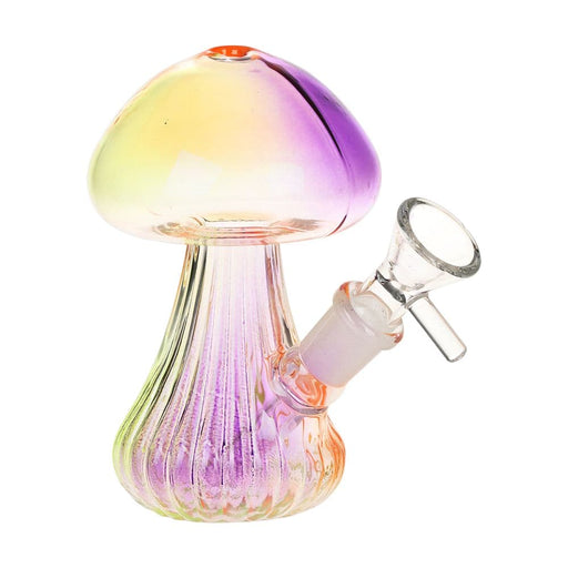 SeshGear Electroplated Mushroom Glass Bubbler - 4.75" / 14mm F - Toker Supply