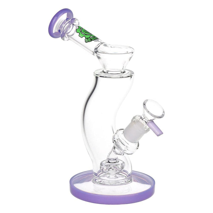 SeshGear Hip Check Curved Glass Water Pipe | 7.75" | 14mm F - Toker Supply
