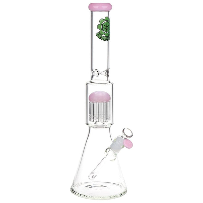 SeshGear Jellyfish Double Chamber Glass Beaker Water Pipe - 17" / 14mm F / Colors Vary - Toker Supply