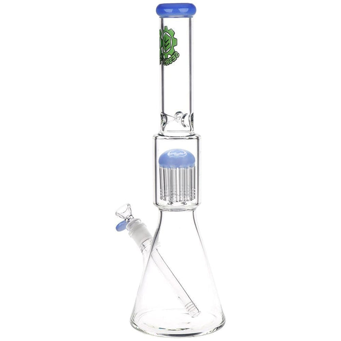 SeshGear Jellyfish Double Chamber Glass Beaker Water Pipe - 17" / 14mm F / Colors Vary - Toker Supply
