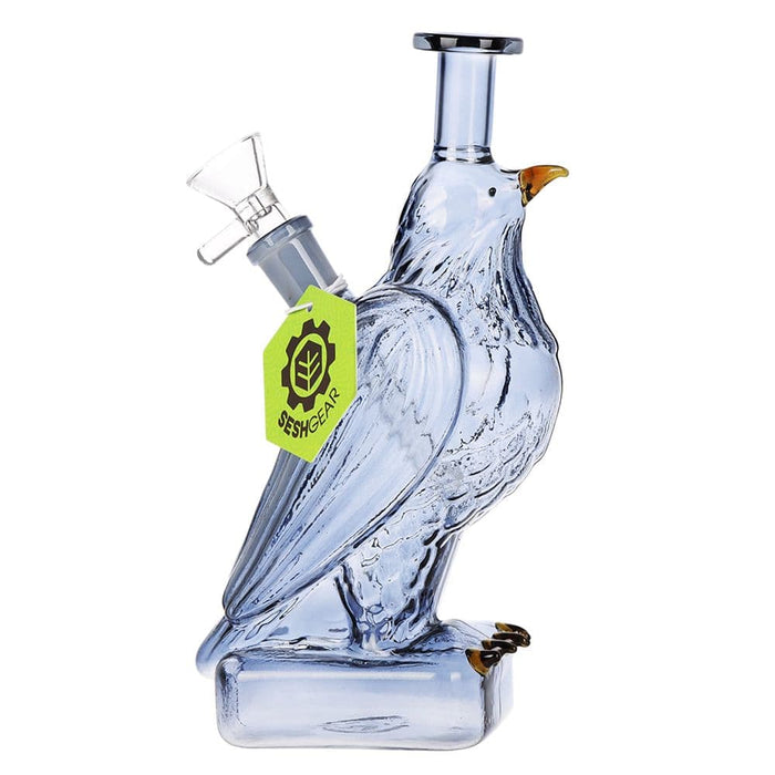 SeshGear Raven Glass Water Pipe - 7.5" / 14mm F / Smoke - Toker Supply
