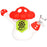 SeshGear Red Mushroom Silicone Water Pipe - 4.5" / 14mm F / Red - Toker Supply