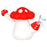 SeshGear Red Mushroom Silicone Water Pipe - 4.5" / 14mm F / Red - Toker Supply