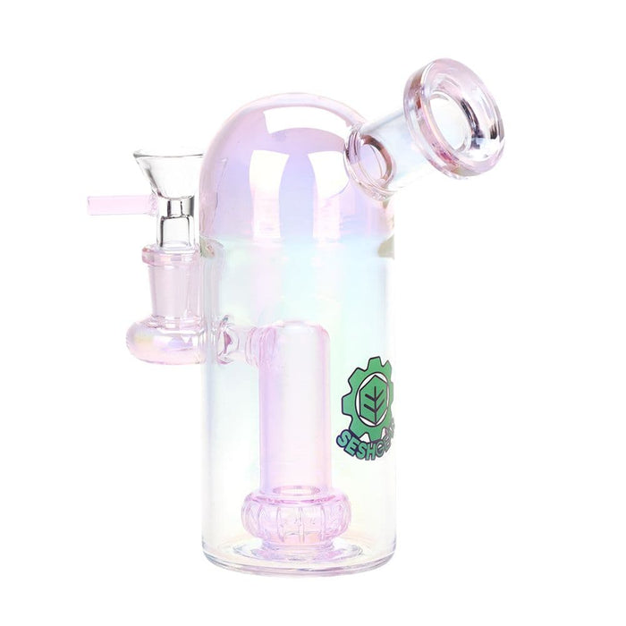 SeshGear Space Dome Showerhead Perc Electroplated Glass Water Pipe - 6.25" / 14mm F / Colors Vary - Toker Supply