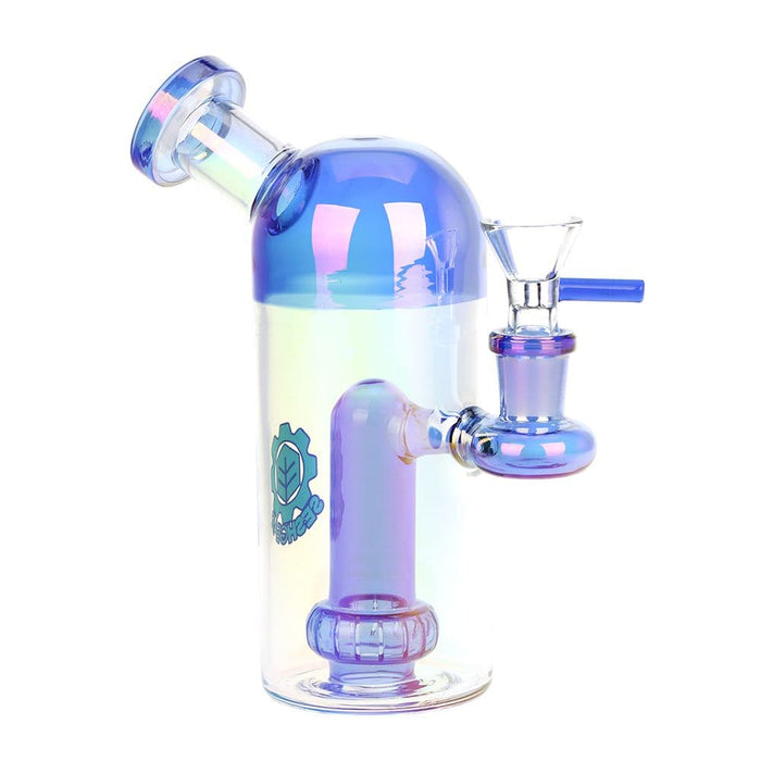 SeshGear Space Dome Showerhead Perc Electroplated Glass Water Pipe - 6.25" / 14mm F / Colors Vary - Toker Supply