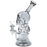 SeshGear Stacked Skulls Electroplated Glass Water Pipe - 9" - Toker Supply