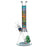 SeshGear Tehchnicolor Zig Wag Beaker Glass Water Pipe - 10" / 14mm F / Colors Vary - Toker Supply