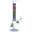 SeshGear Tehchnicolor Zig Wag Beaker Glass Water Pipe - 10" / 14mm F / Colors Vary - Toker Supply