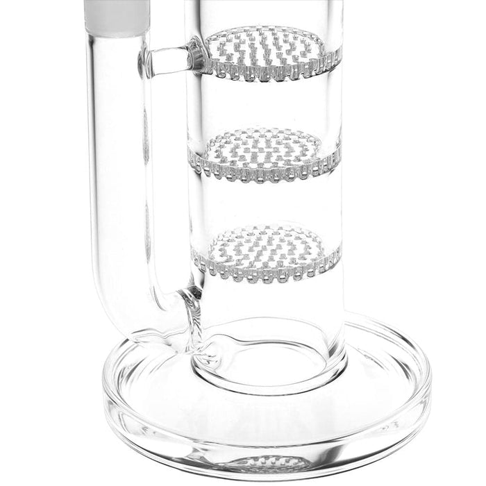 SeshGear Triple Honeycomb Perc Straight Tube Water Pipe - 15" / 14mm F / Colors Vary - Toker Supply