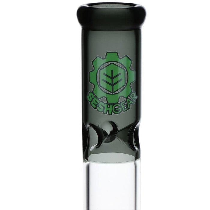 SeshGear Triple Honeycomb Perc Straight Tube Water Pipe - 15" / 14mm F / Colors Vary - Toker Supply