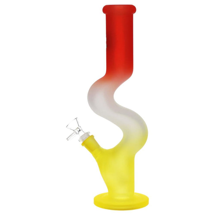 SeshGear Winding Path Ombre Glass Water Pipe - 12.75" / 14mm F / Colors Vary - Toker Supply