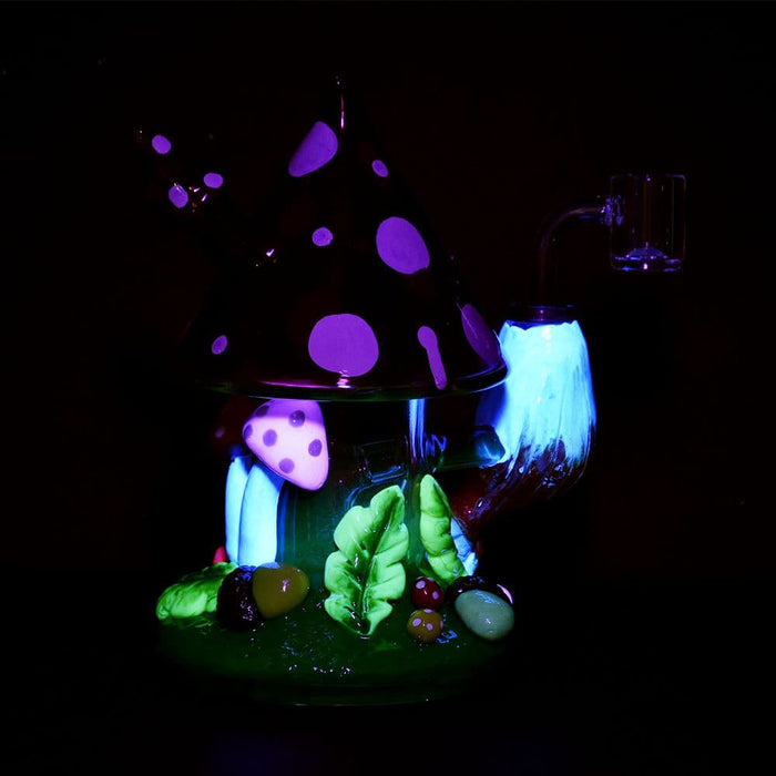 Shroom Forest Fantasy Glass Dab Rig - 6.8" / 14mm F - Toker Supply