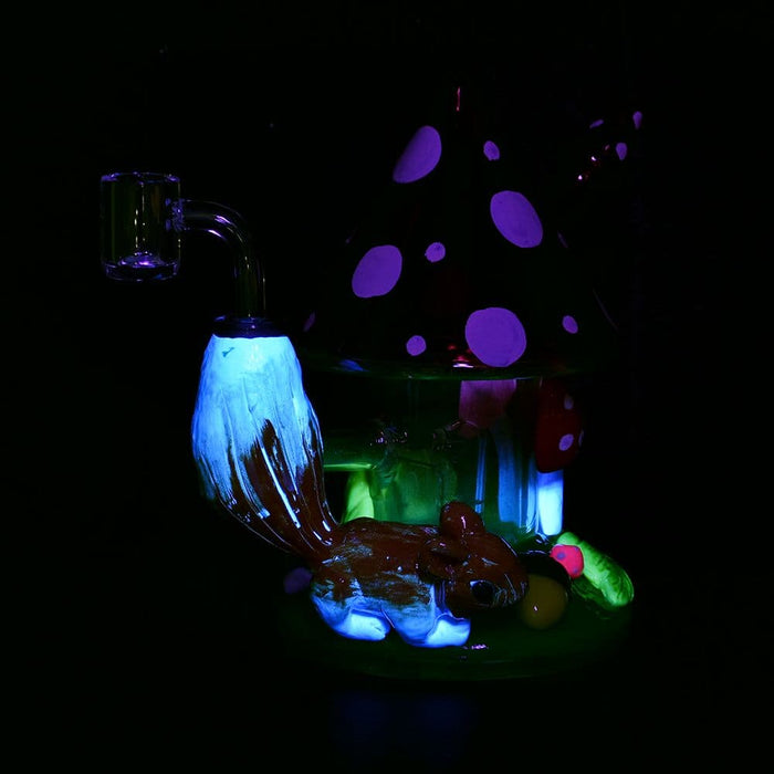 Shroom Forest Fantasy Glass Dab Rig - 6.8" / 14mm F - Toker Supply