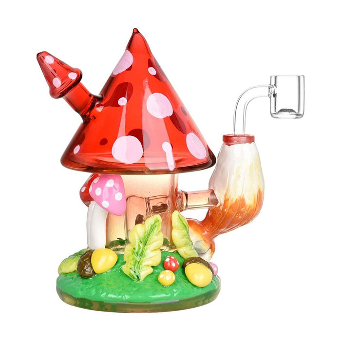 Shroom Forest Fantasy Glass Dab Rig - 6.8" / 14mm F - Toker Supply