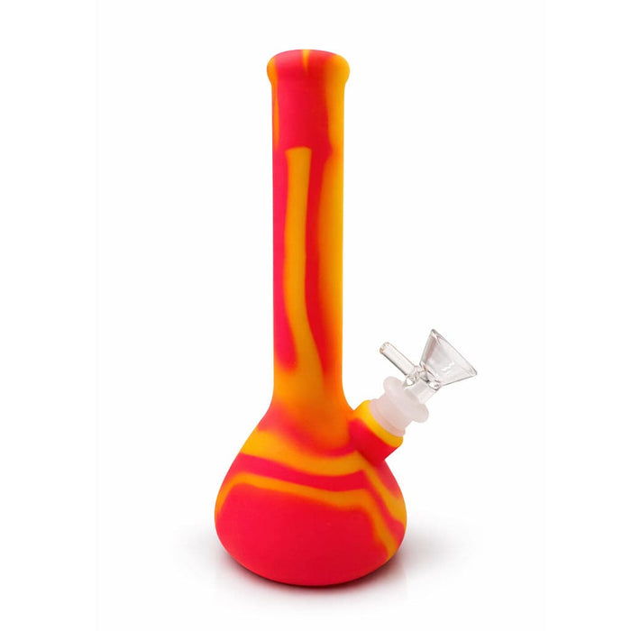 SILICONE BEAKER BONG WITH REMOVABLE GLASS BOWL - Toker Supply