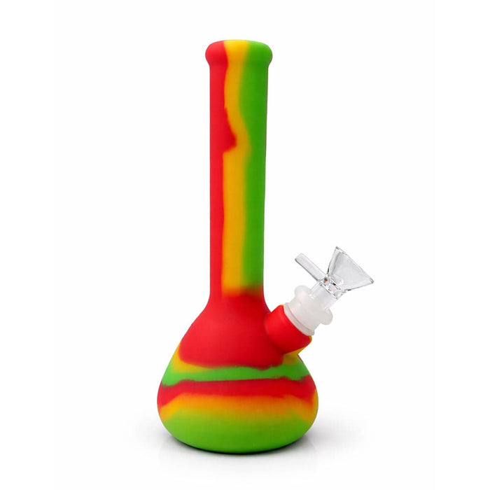SILICONE BEAKER BONG WITH REMOVABLE GLASS BOWL - Toker Supply
