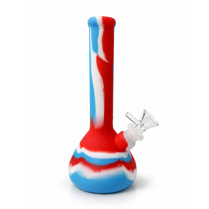 SILICONE BEAKER BONG WITH REMOVABLE GLASS BOWL - Toker Supply