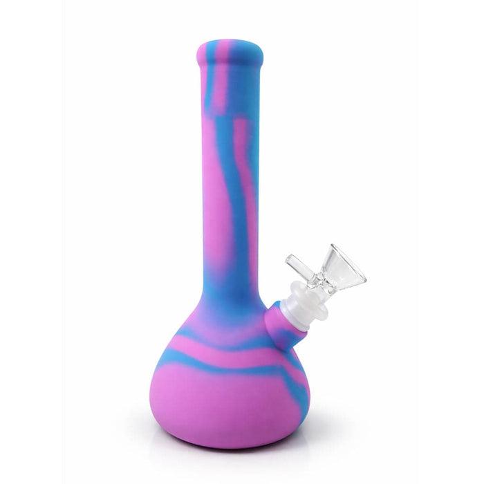 SILICONE BEAKER BONG WITH REMOVABLE GLASS BOWL - Toker Supply