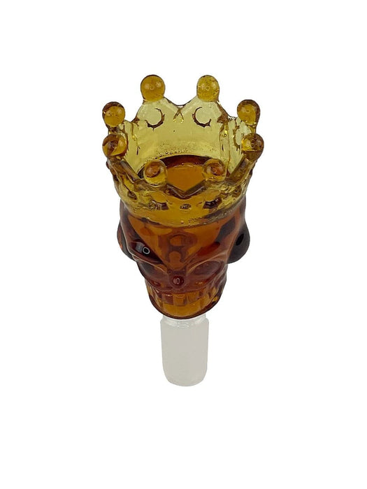 Skull & Crown Glass Bong Bowl - 14mm - Toker Supply