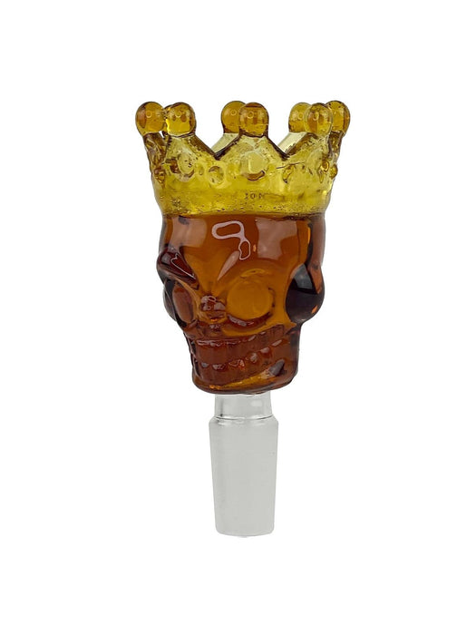 Skull & Crown Glass Bong Bowl - 14mm - Toker Supply