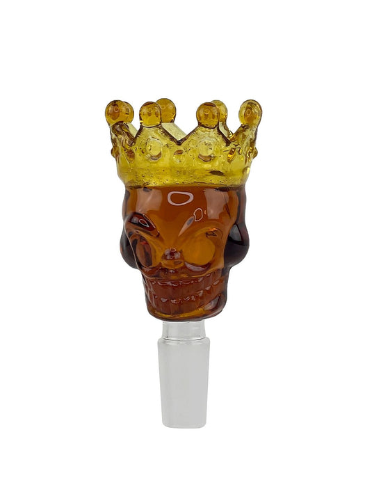 Skull & Crown Glass Bong Bowl - 14mm - Toker Supply