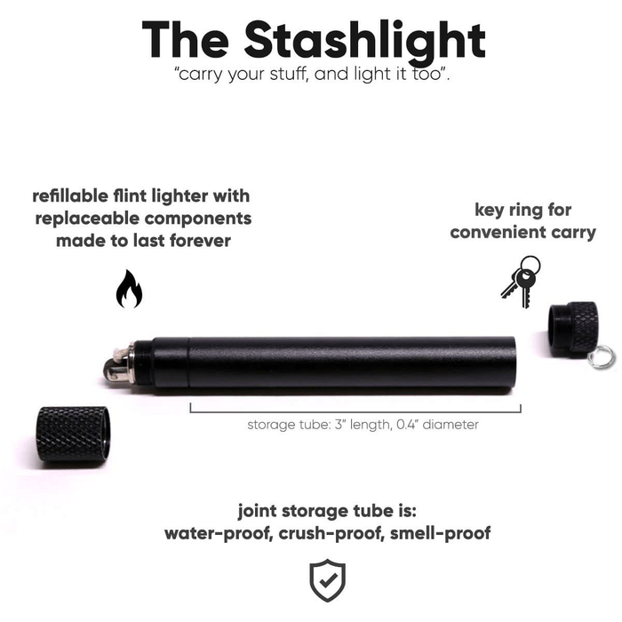 Smoke Honest StashLight - Doob Tube & Refillable Lighter - Toker Supply