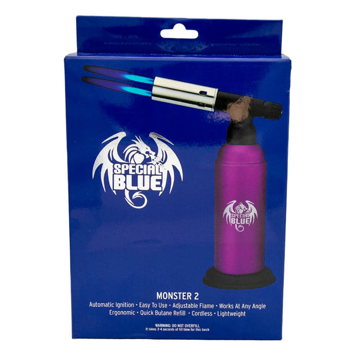 Special Blue Monster Pro 2 Torch Lighter | 8" - Toker Supply