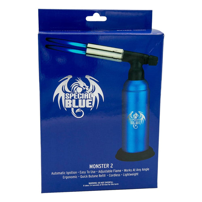 Special Blue Monster Pro 2 Torch Lighter | 8" - Toker Supply
