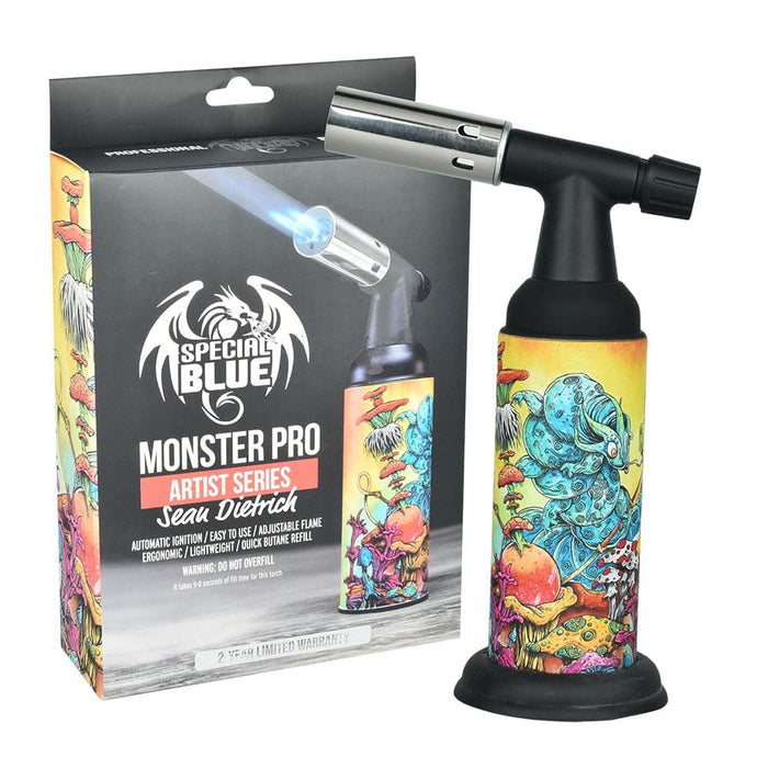 Special Blue Sean Dietrich Monster Pro Torch Lighter - 8" - Toker Supply