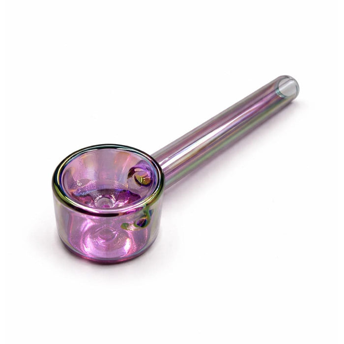 STRAIGHT TUBE PLATED GLASS HAND PIPE - Toker Supply