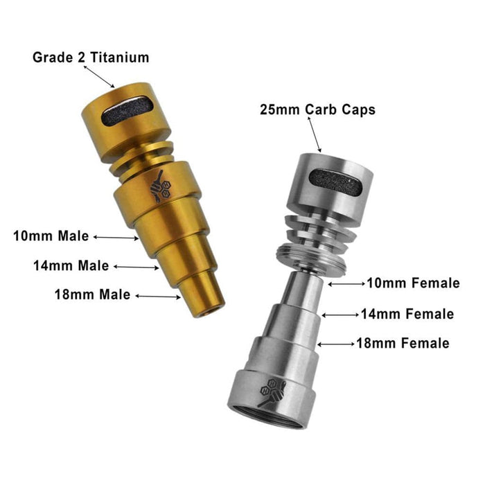 TITANIUM 6 IN 1 MOON ROCK DAB NAIL - Toker Supply