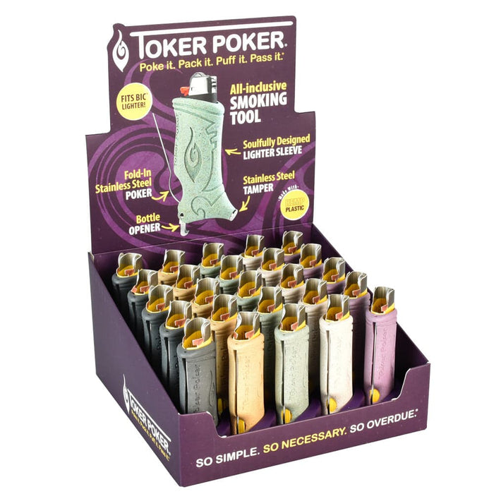 Toker Poker Lighter Sleeve - Hemp Plastic -25PC - Toker Supply