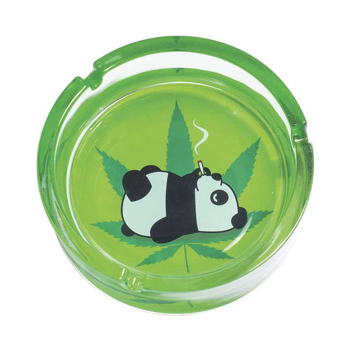 TOKING PANDA LEAF GLASS ASHTRAY - Toker Supply