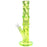 Translucent Twisty Jellyfish Perc Straight Glass Water Pipe | 13.75" - Toker Supply