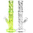 Translucent Twisty Jellyfish Perc Straight Glass Water Pipe | 13.75" - Toker Supply
