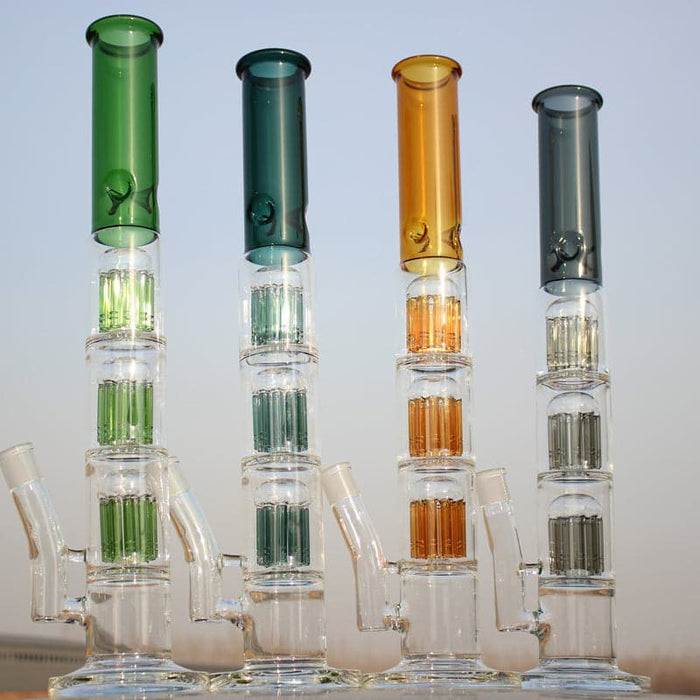 Triple Tree Percolator Glass Water Pipe 19" - Toker Supply