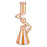 Twisty Tunnel Electroplated Glass Water Pipe - 14.75" / 14mm F / Colors Vary - Toker Supply