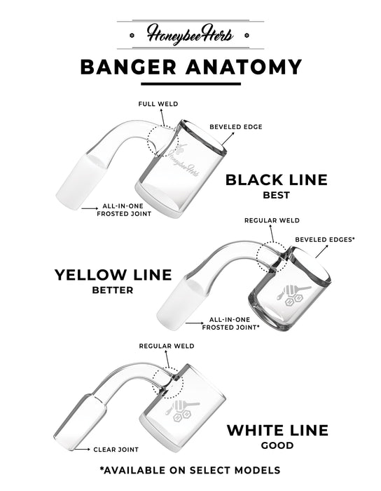 WHIRLWIND QUARTZ BANGER - 45° DEGREE | BL - Toker Supply
