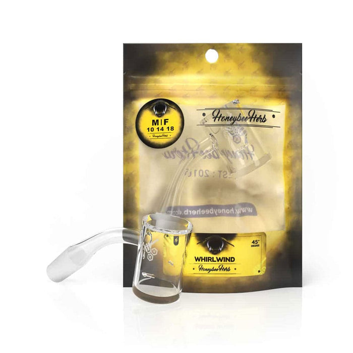 WHIRLWIND QUARTZ BANGER - 45° DEGREE | YL - Toker Supply